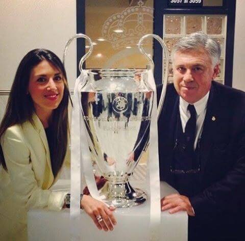 Katia Ancelotti with her father, Carlo Ancelotti.